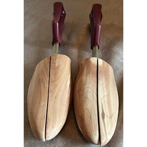 VTG Pair of Red Cedar Wood SHOE TREES Keepers Rochester Tree Co For Hanover Shoe